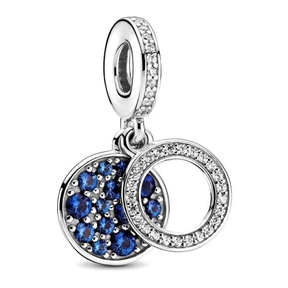 925 Sterling Silver Starry Night Charm - Picture 1 of 5